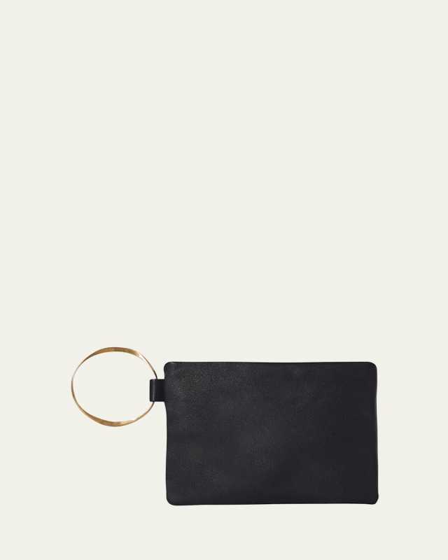 Round Bracelet Wristlet in Soft Napa Leather